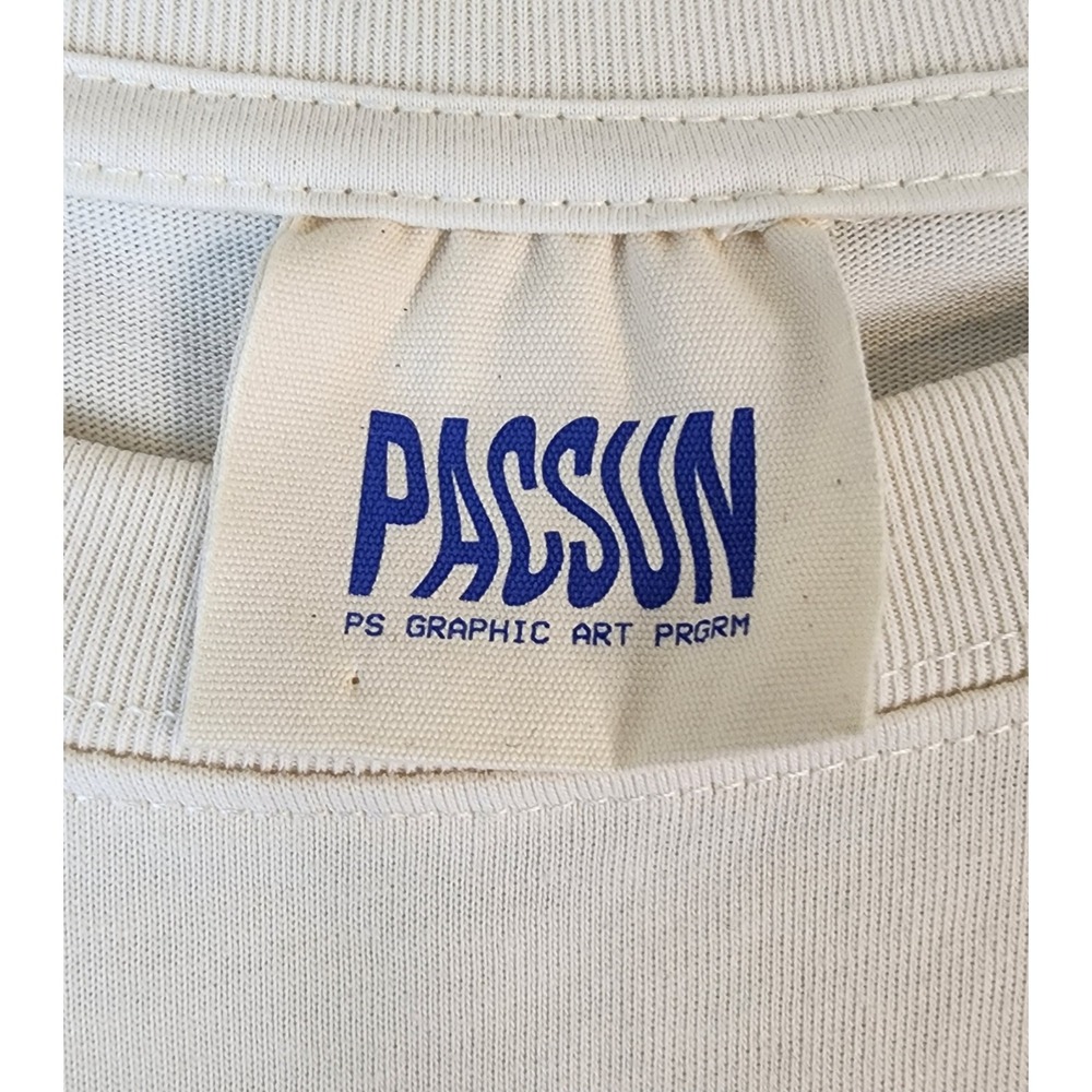 PacSun T Shirt Mens Large Cream Graphic Art Program Renaissance Los Angeles 1980 - Picture 3 of 9